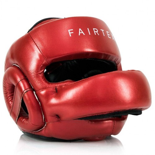 Боксерский шлем Fairtex (HG-17 red)